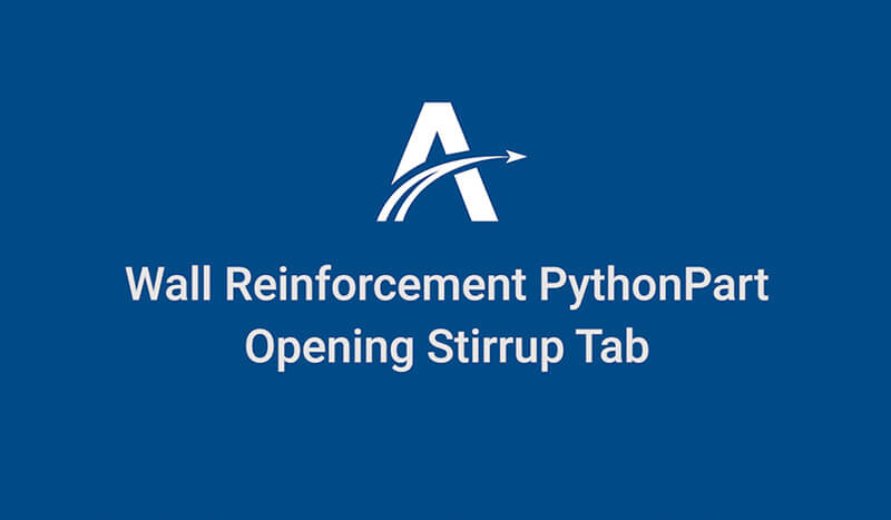 05. Opening Stirrup Tab |  Wall Reinforcement PythonParts in ALLPLAN
