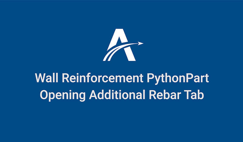 06. Opening Additional Rebar Tab |  Wall Reinforcement PythonParts in ALLPLAN