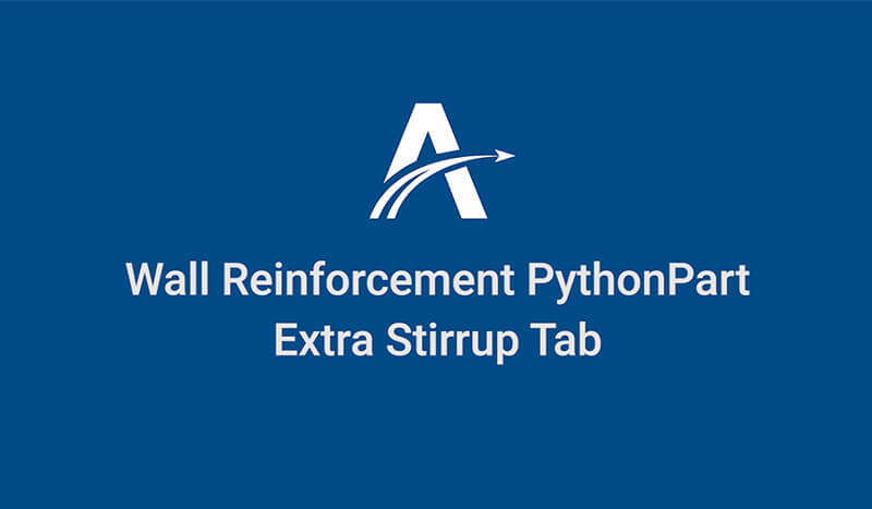 08. Extra Stirrup Tab | Wall Reinforcement PythonParts in ALLPLAN