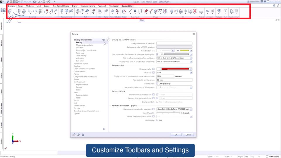 Customize Toolbars and Settings